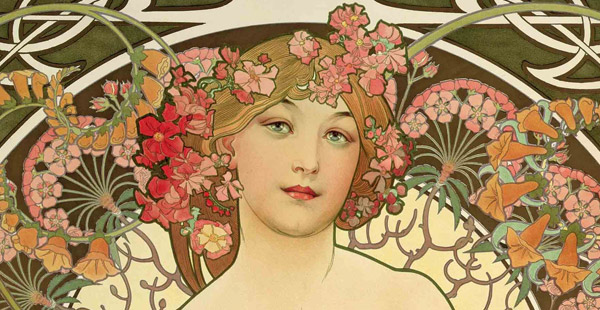 Welcher Stilrichtung ist dieses Poster von Alfons Mucha zuzuordnen?