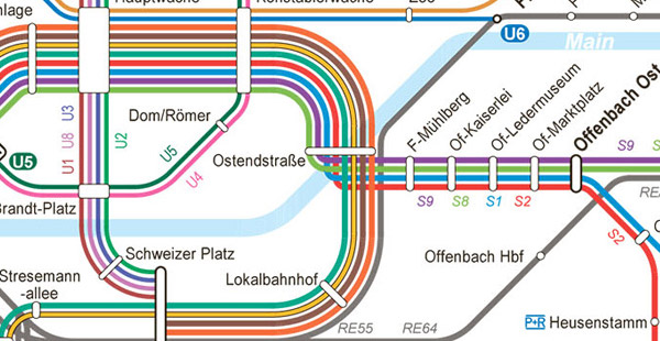 Das Streckennetz welcher Stadt zeigt dieser Ausschnitt?