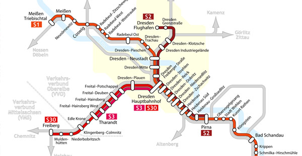 Das Streckennetz welcher Stadt zeigt dieser Ausschnitt?