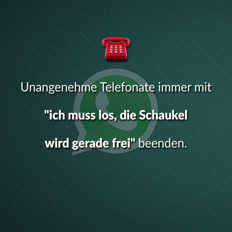 Unangenehme Telefonate immer mit 