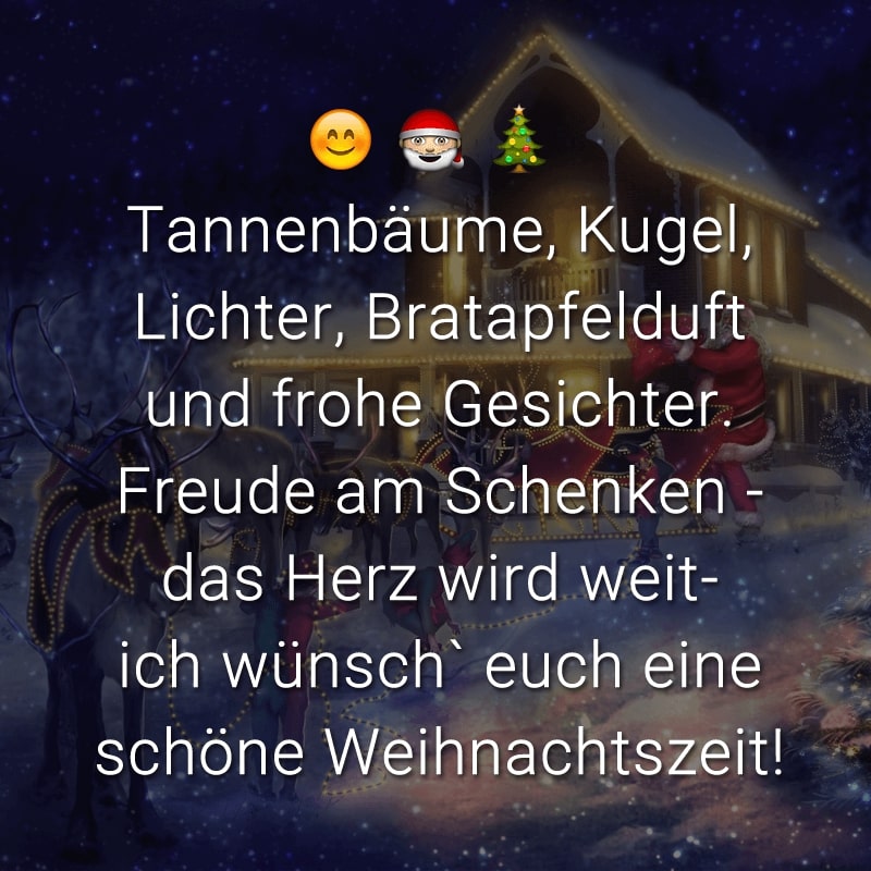 Tannenbäume, Kugel, Lichter, Bratapfelduft und frohe Gesichter. Freude am Schenken - das Herz wird weit- ich wünsch' euch eine schöne Weihnachtszeit!