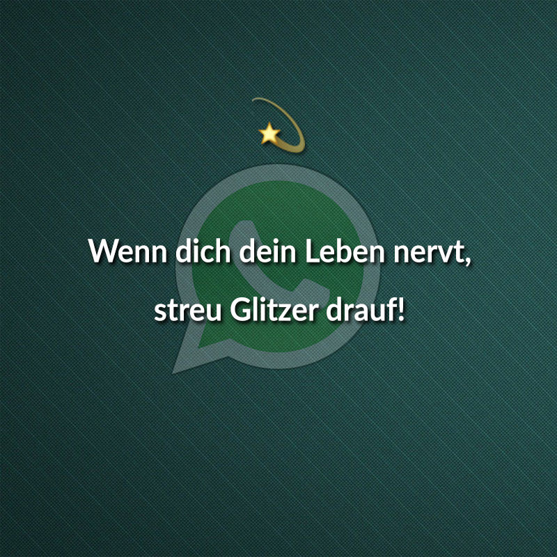 Wenn dich dein Leben nervt, streu Glitzer drauf!