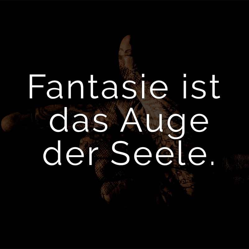 Fantasie ist das Auge der Seele.